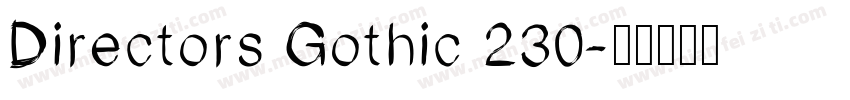 Directors Gothic 230字体转换